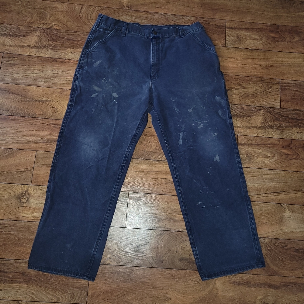 Mens Carhartt 40 x 32 blue carpenter work jeans
